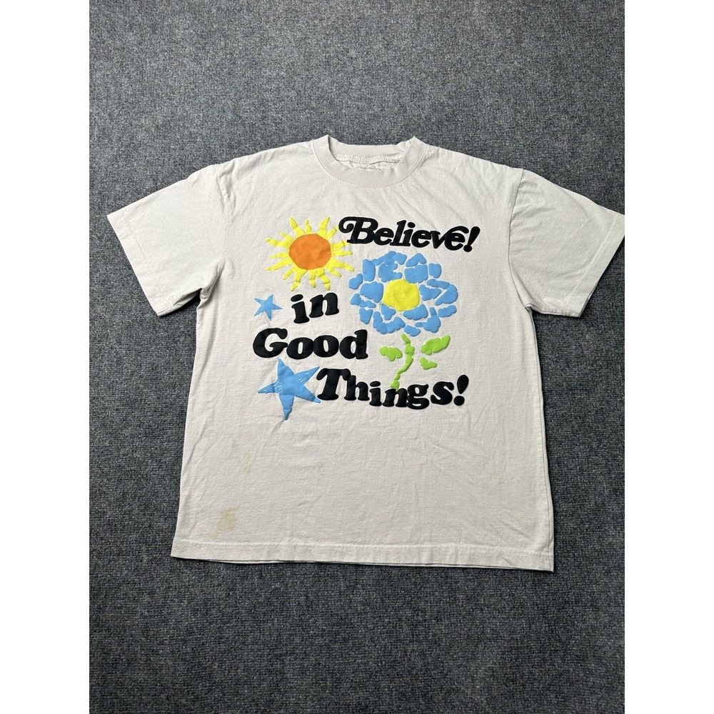 Mens Graphic PacSun Believe In Good‎ Things White T Shirt, Size L